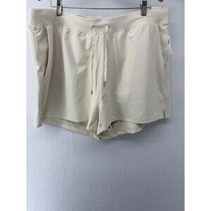 Women's Old Navy Plus Size 2X Powersoft Shorts High Rise 3" Inseam Khaki NWT